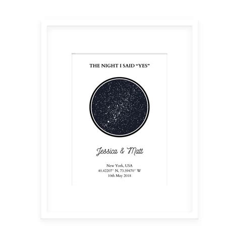 Digital Custom Star Map Poster Anniversary Star Map Special Date Stars