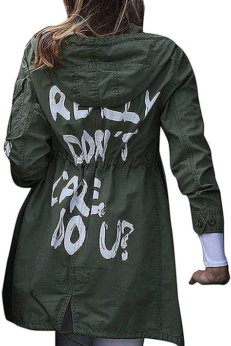 Amazon Melania Trump I Really Dont Care Do You Jacket Graffiti