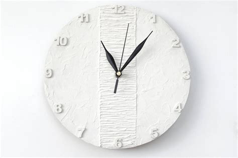 WHITE Clock Modern WALL CLOCK White Wall Clock Office White - Etsy