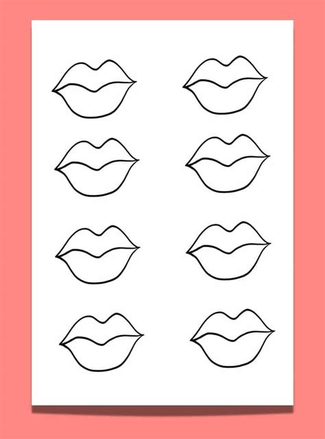 Free Lips Template: 9 Fun Lips and Mustache Printables - Artsydee ...