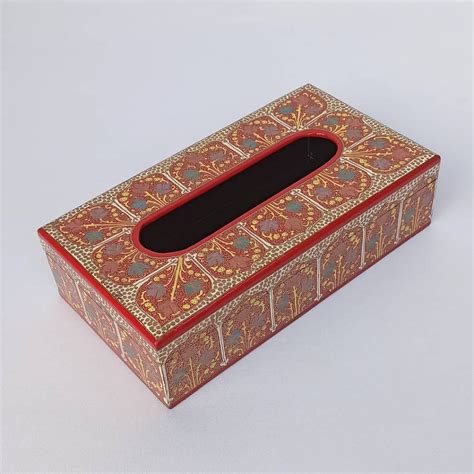 Red Paper Mache Tissue Box Gyawun