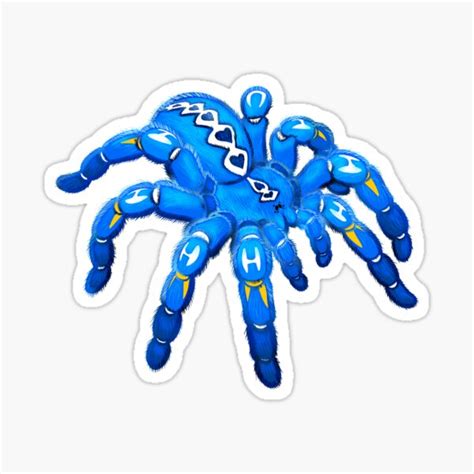 "Blue Pokie Poecilotheria Metallica Gooty Sapphire Tarantula" Sticker ...