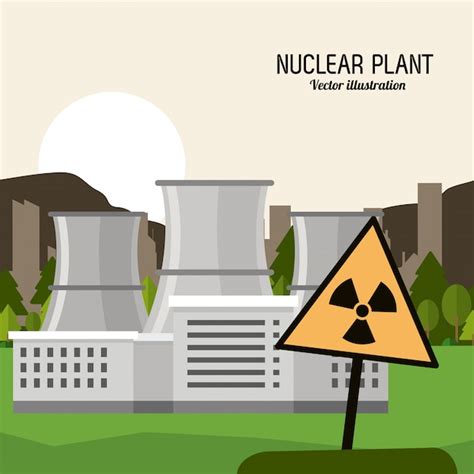 Premium Vector Nuclear Plant In Colorful Design