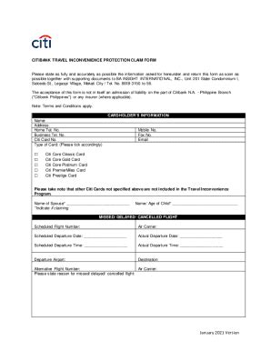 Fillable Online Citibank Card Agreement Guide Citi Credit Card