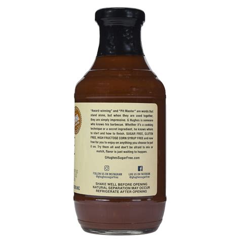 G Hughes Smokehouse Original Bbq Sauce Sugar Free 18 Oz