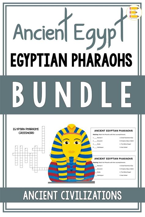 Ancient Egypt Egyptian Pharaohs Bundle 3 Products In 1 Printable