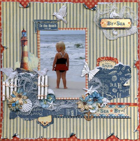 By The Sea Scrapbook Beach Scrapbook Layouts Graphic 45