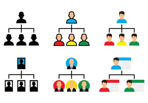 Download Vector - Colorful Organization Chart - Vectorpicker