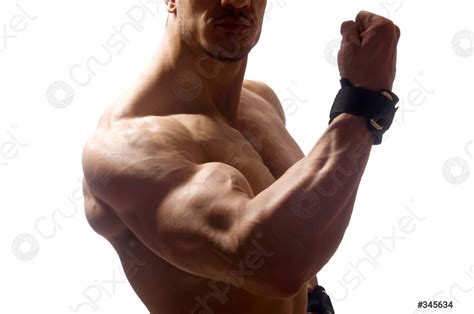 Muscular Man Isolated On The White Background Stock Photo