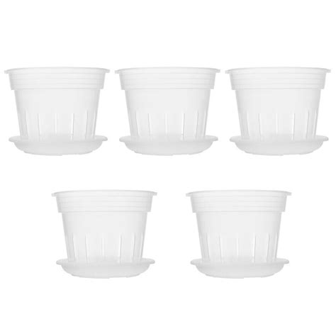 Inch Orchid Pots With Holes Clear Plastic Pack Ideal For Home And