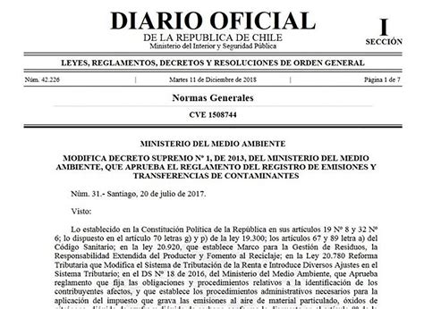 Se Publica En Diario Oficial La Modificaci N Del Reglamento Retc Retc