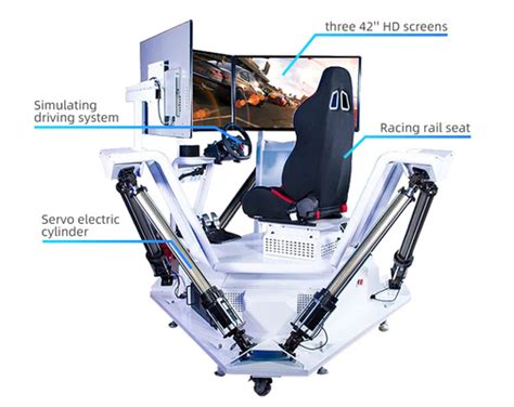 9D F1 Virtual Reality Racing Simulator VR 6 DOF 3 Screen Motion Ride