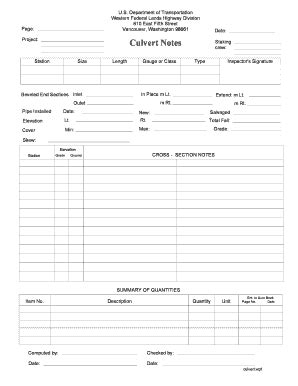 Fillable Online Wfl Fhwa Dot InForms Culvertmwpf Fax Email Print