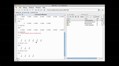 Array Manipulation In Matlab Youtube