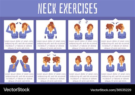 Exercise For Health And Stretch Neck Royalty Free Vector