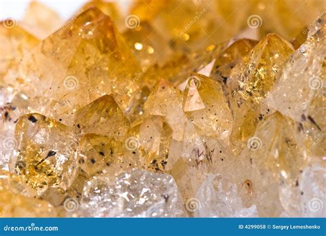 Citrine Crystalls Stock Photo Image Of Object Crystal 4299058