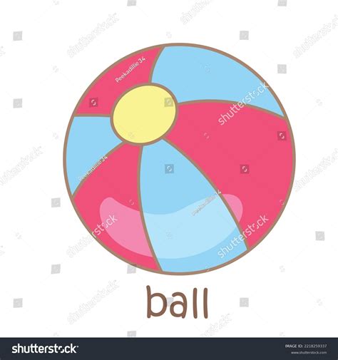 Alphabet B Ball Illustration Vector Clipart Stock Vector (Royalty Free ...