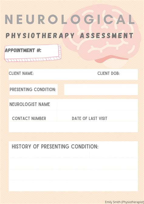 Neurological Physiotherapy Assessment Template - Etsy