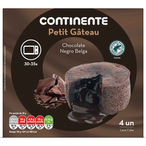 Petit Gâteau de Chocolate Negro Continente emb 320 gr 4 un