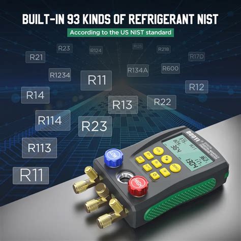 Duoyi Dy517A Hűtési Nyomásmérő Készlet R410A Digitális Elosztó Hvac ...