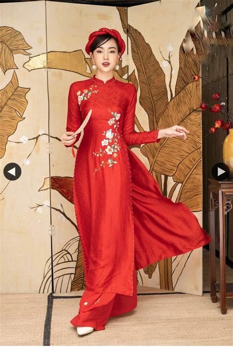 Pre Order Vietnamese Traditional Wedding Ao Dai For Women Vietnamese