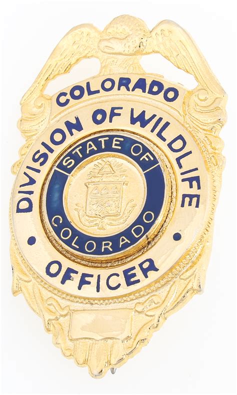 Lot Detail - COLORADO DIVISION OF WILDLIFE OFFICER BADGE