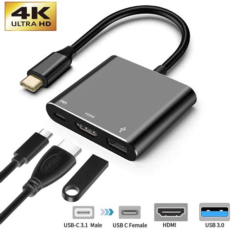 USB C to HDMI Adapter, 4K Multiport Hub with USB 3.0 Philippines | Ubuy