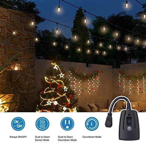 DEWENWILS Outdoor Timers for Christmas Electrical Outlets Waterproof ...