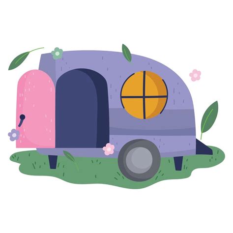 camping camper travel vacation in cartoon style 13651867 Vector Art at Vecteezy