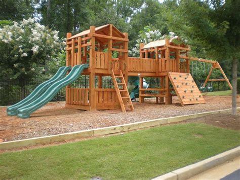 Outdoor Wooden Play Structures And Furniture Charming Backyard