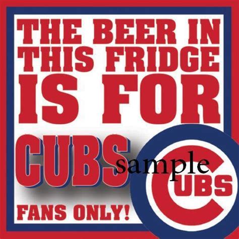 Chicago Cubs Beer Refrigerator Magnet Tool Locker Christmas Gag T Man Cave Ebay