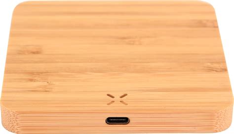 Wangari Pine 15w Bamboo Wireless Charger With Usb Hub Sustainable