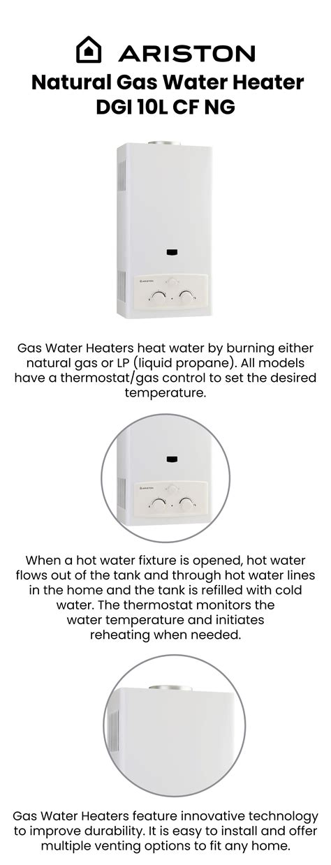 Ariston Natural Gas Water Heater DGI 10L CF NG White Egypt | Cairo, Giza