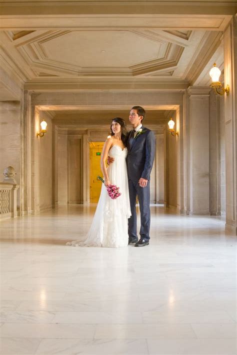 Loving my dress in this! SF city hall wedding was the best idea ever! | Sf city hall wedding ...