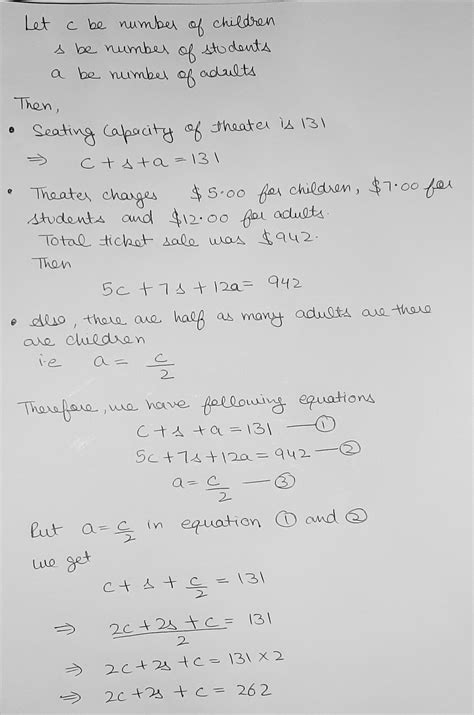 [Solved] A movie theater has a seating capacity of 131. The theater