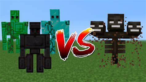 Wither Vs All Golems Minecraft Youtube