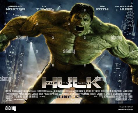 THE INCREDIBLE HULK, Edward Norton as the Hulk on British poster art ...