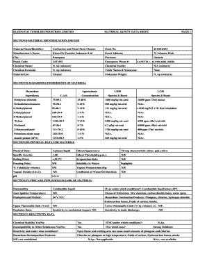 Fillable Online Sds Carburetor And Metal Parts Cleanerkleen Flo Tumbler