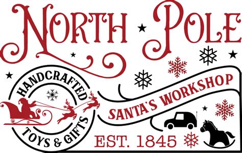 North Pole Santas Workshop Handcrafted Toys And Gifts Christmas