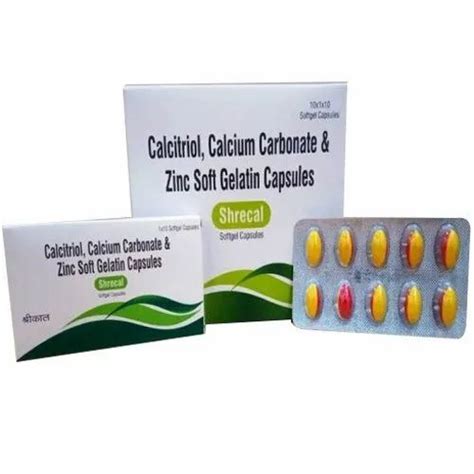 Calcitriol Calcium Carbonate And Zinc Softgel Capsules Caspian