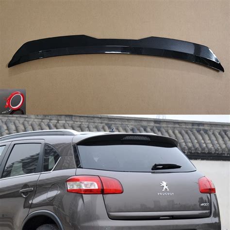 Use For Peugeot 4008 2012 2013 Year Roof Spoiler Carbon Fiber Look Accessories Body Kit Shopee