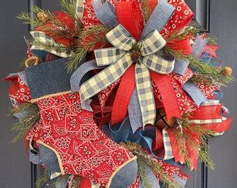 Cowboy Christmas Wreath - Etsy