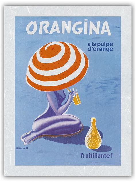 Orangina Orange Sparkling Soda Vintage Advertising Poster By