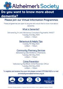 Dementia Information Programme Nichi Health Alliance Northern Ireland