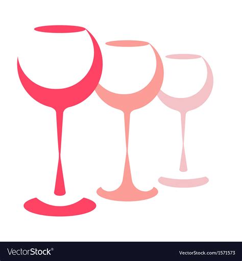 Wine glasses Royalty Free Vector Image - VectorStock