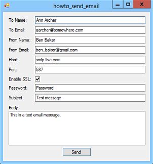 C# Helper: Send email in C#