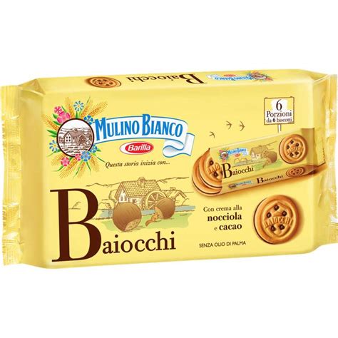 Biscuits Au Chocolat Baiocchi Nocciola Mulino Bianco X 6 336 G La