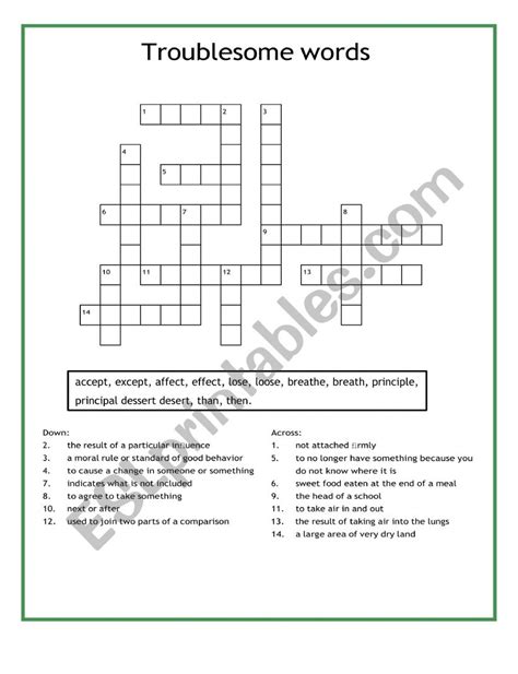 Troublesome Words Esl Worksheet By Luisiq96