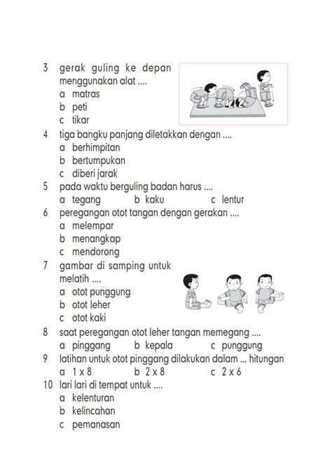 Download Kumpulan Soal Uts Genap Penjaskes Pjok Kelas 1 Semester 2