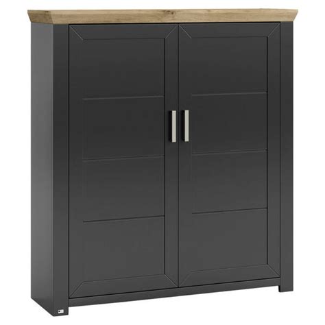 SetOne By Musterring Highboard Graphit Eiche Artisan Metall 6